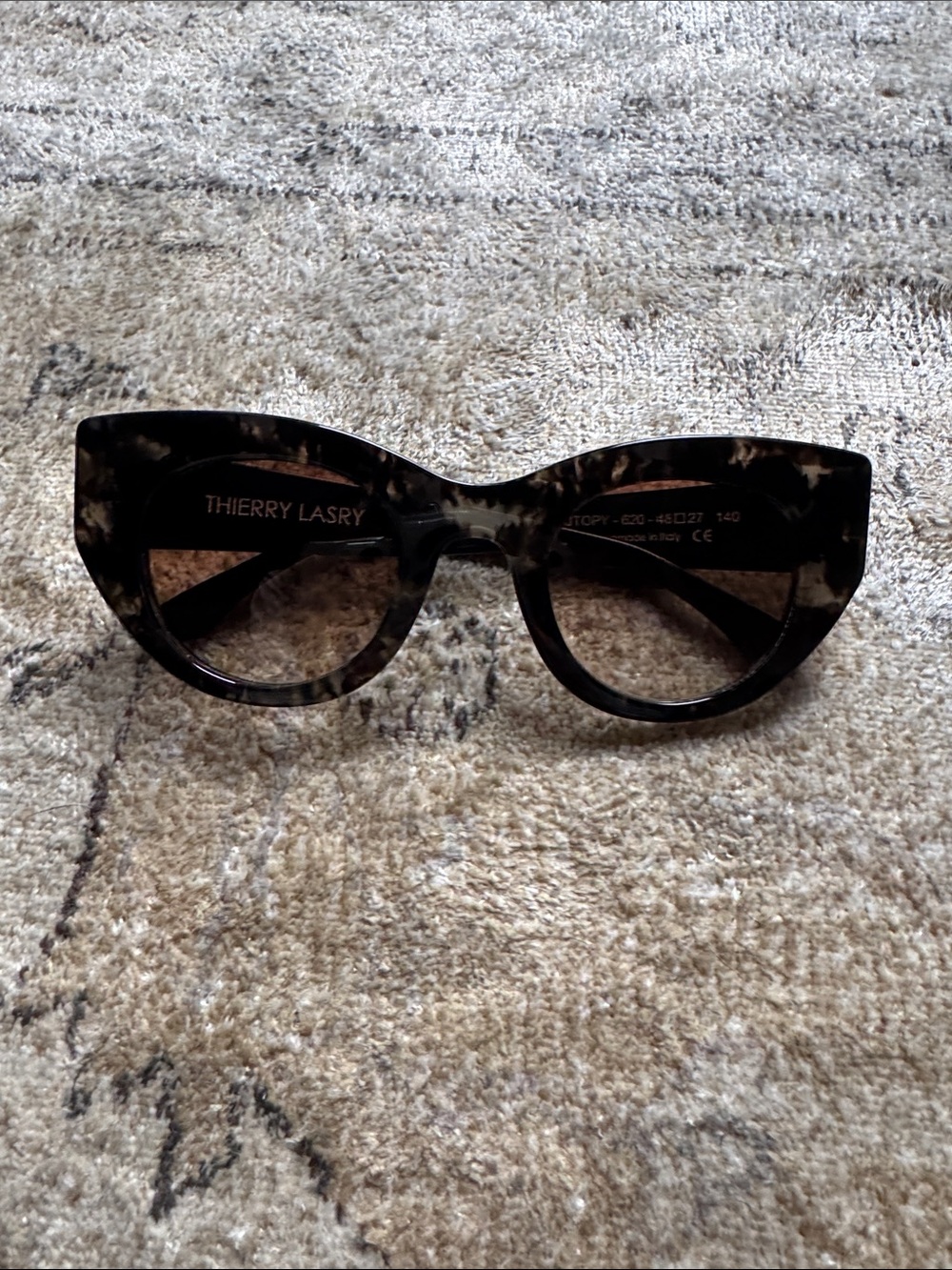THIERRY LASRY Tortoiseshell Cat-Eye Sunglasses - Black/Brown